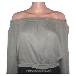 Ten Sixty Sherman Women's Smocked Off-Shoulder Long Sleeve Blouse NWT